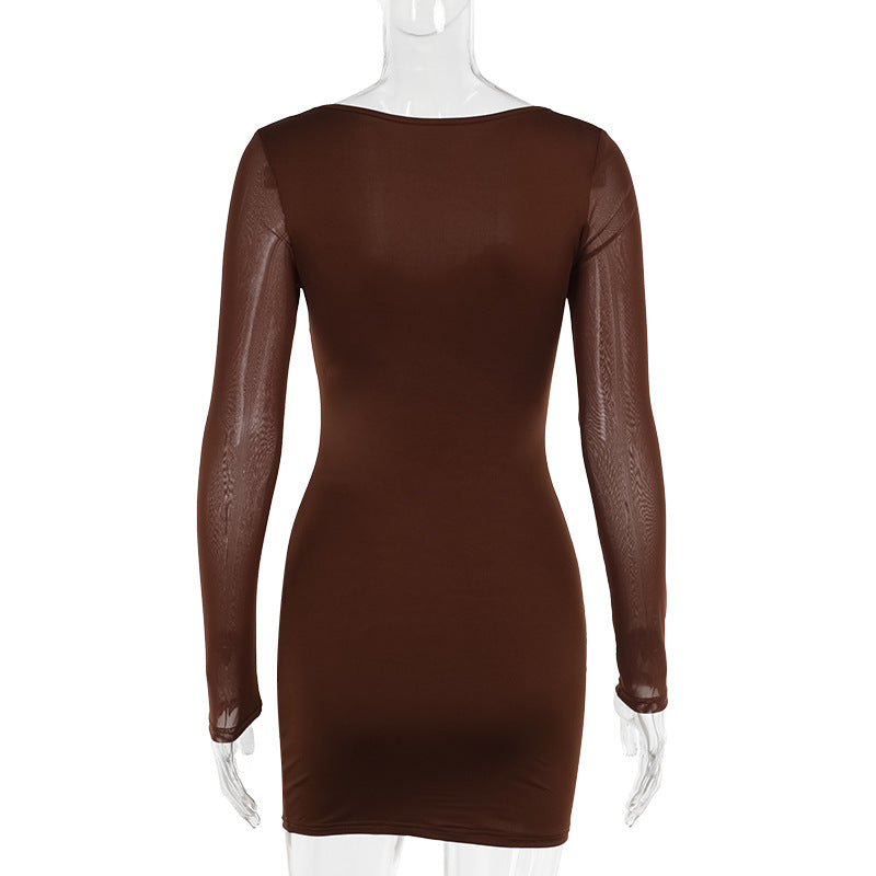 Connie Mini Dress Brown