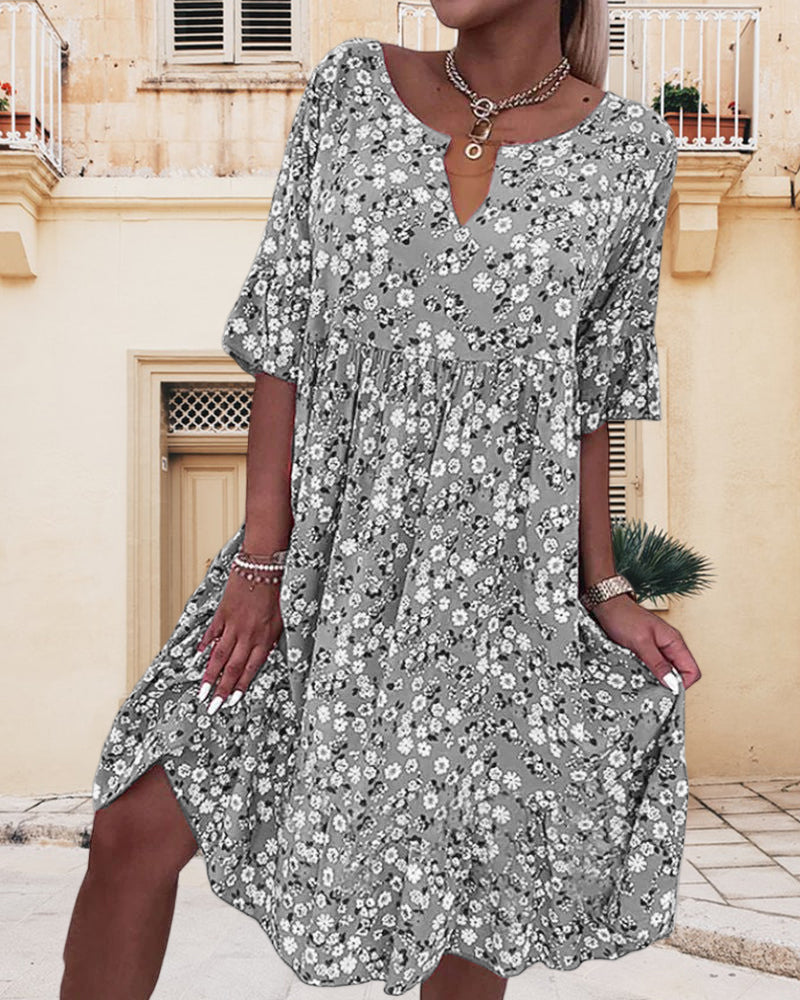 Olga Chic Dress Floral Pattern Evening Wear Edit
