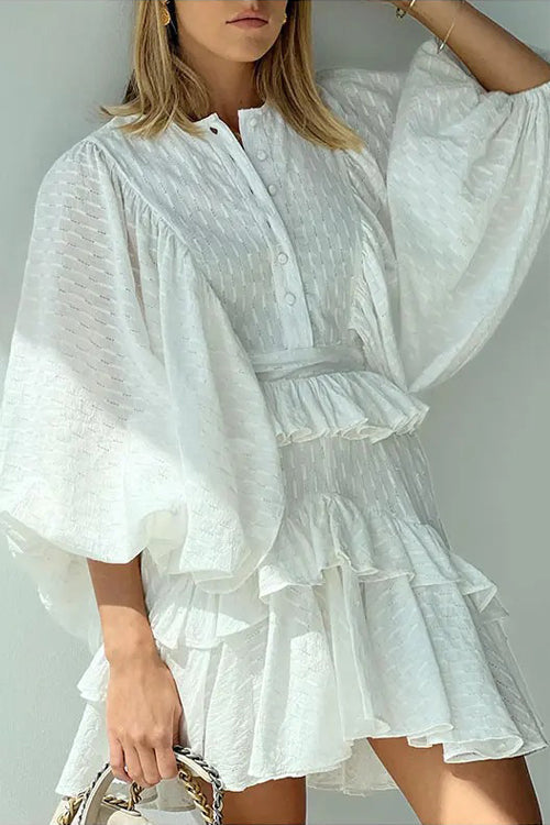 It's Another Day Crochet Lace Long Sleeve Mini Dress - View 4