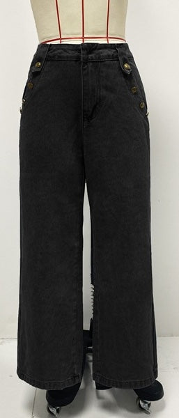 Frenzy Denim Flared Jeans - Black
