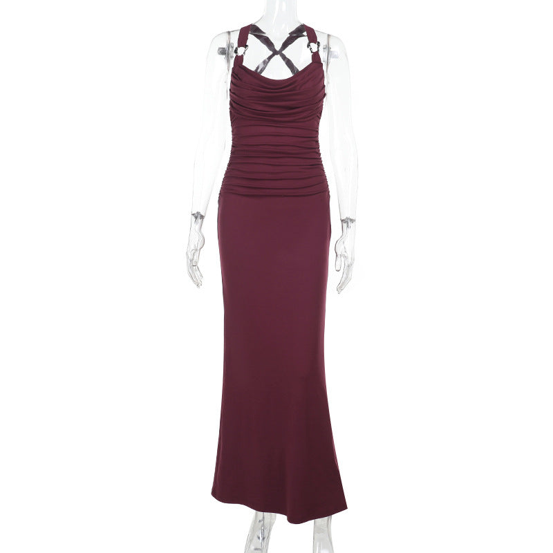 Solomon Maxi Dress - Maroon