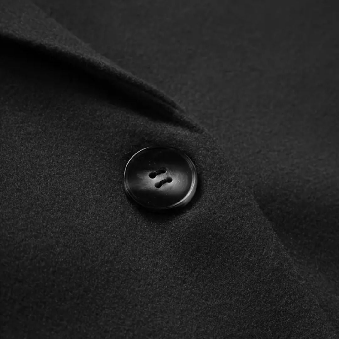 Double Breasted Notch Lapel Longline Coat