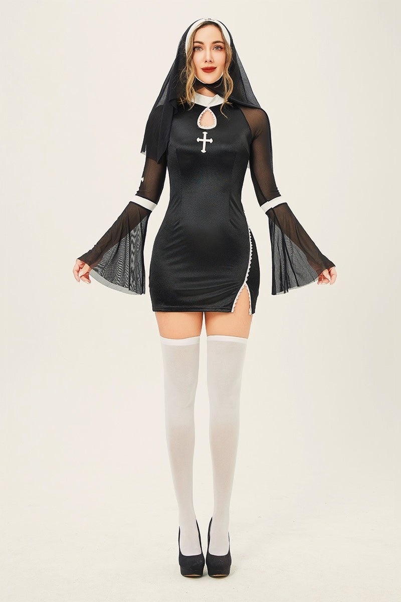 Halloween Horror Gothic Nun Cosplay Dress