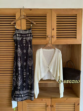 Floral Print Spaghetti Strap Smocked Maxi Dress 10