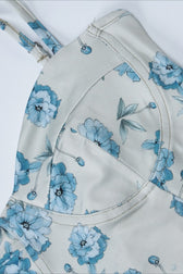 Waist Cinched Strap Maxi Floral Dress