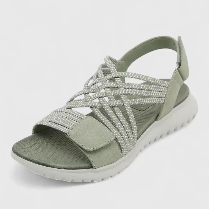 Open Toe Woven Strap Slingback Sport Sandals