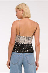 Lace Backless V-Neck Cami Top