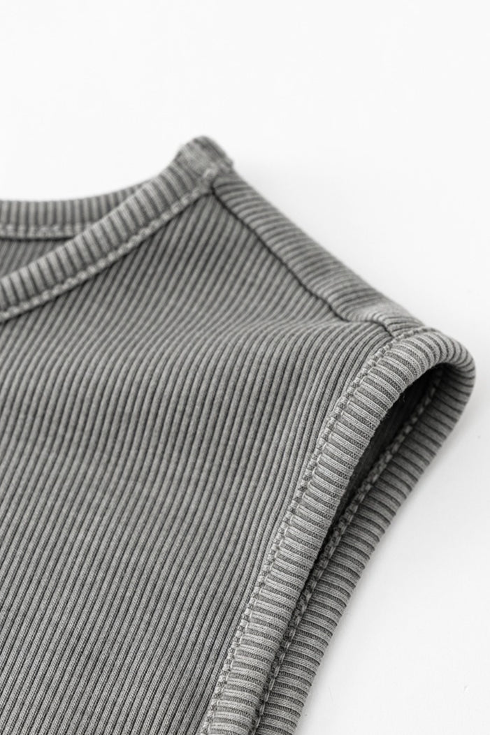 Slim Fitted Knit Tank Sweater Dress