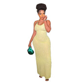 Textured Knit Square Neck Bodycon Maxi Dress 5