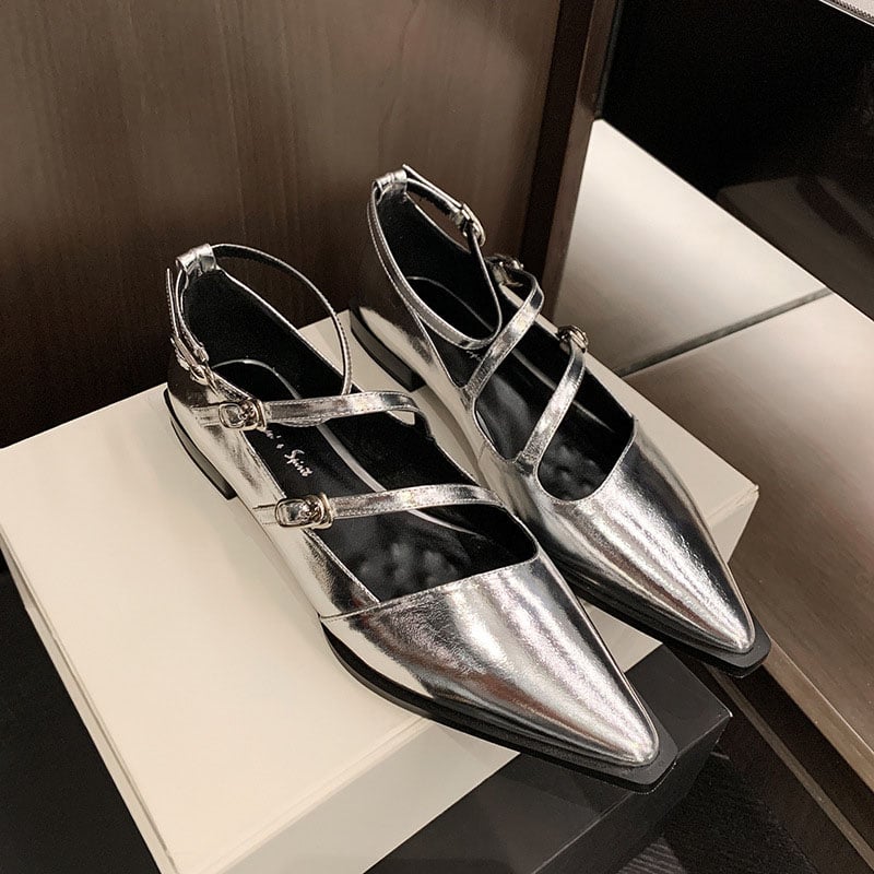 Dionis Square Toe Block Heels Mary Jane Shoes