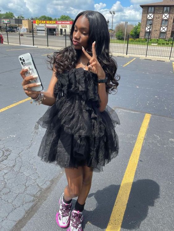 Cute Tulle Short Homecoming Dress Birthday Outfit Dress