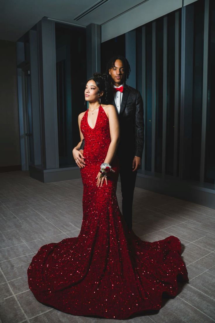 Deep V Neck Sequin Prom Dress Open Back Mermaid Evening Dresses