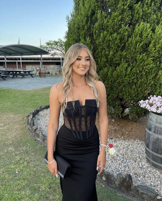 Black Long Prom Dresses Formal Evening Dress