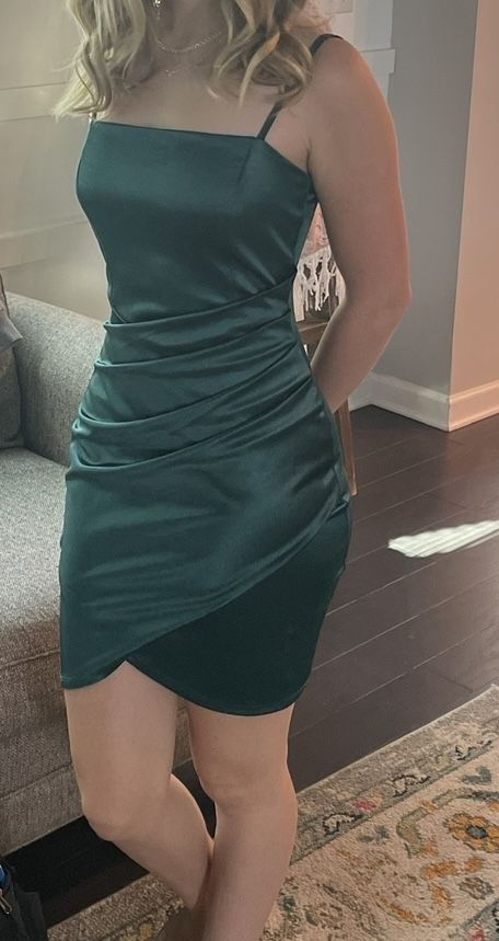 Dark Green Bodycon Homecoming Dress Short Prom Dress