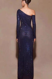Off Shoulder Rhinestone Maxi Dress 4