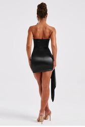 Bodycon Strapless Satin Cocktail Silk Dress 8
