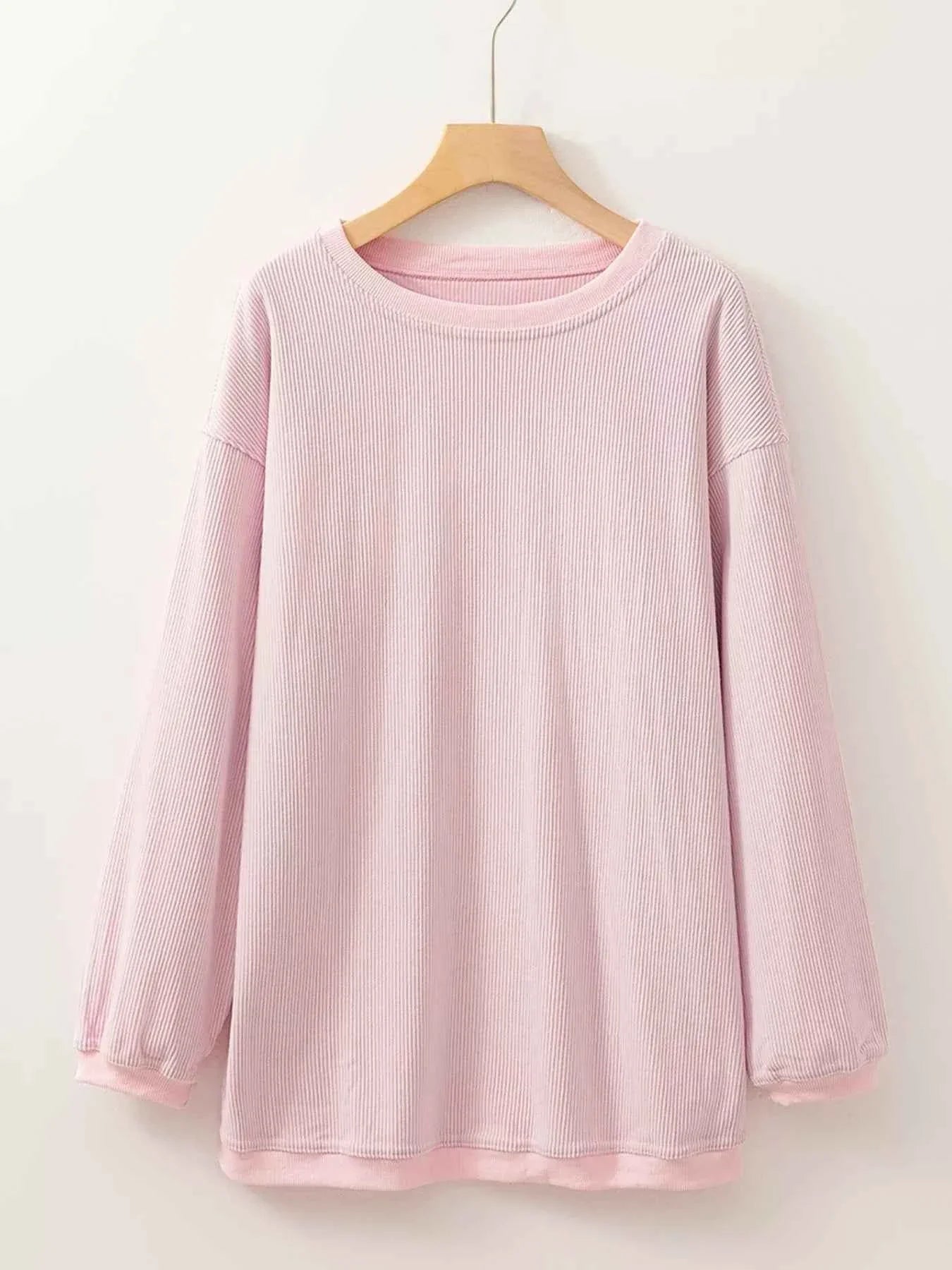Ribbed Corduroy Oversized Sweatshirt