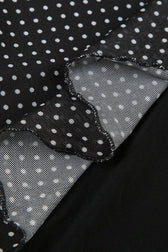 Polka Dot A-Line Mesh Midi Skirt