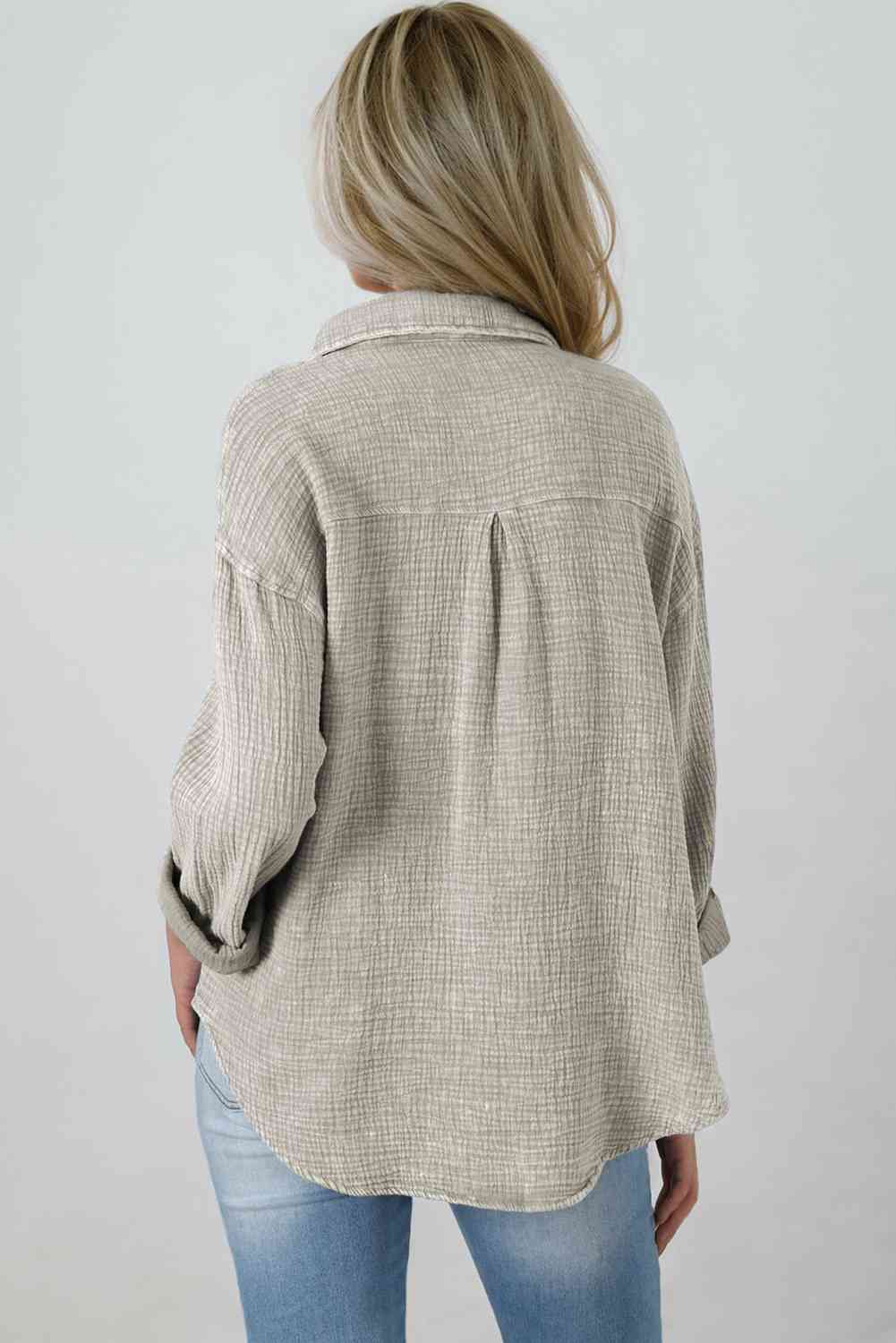 Blouse Textured With Buttons
