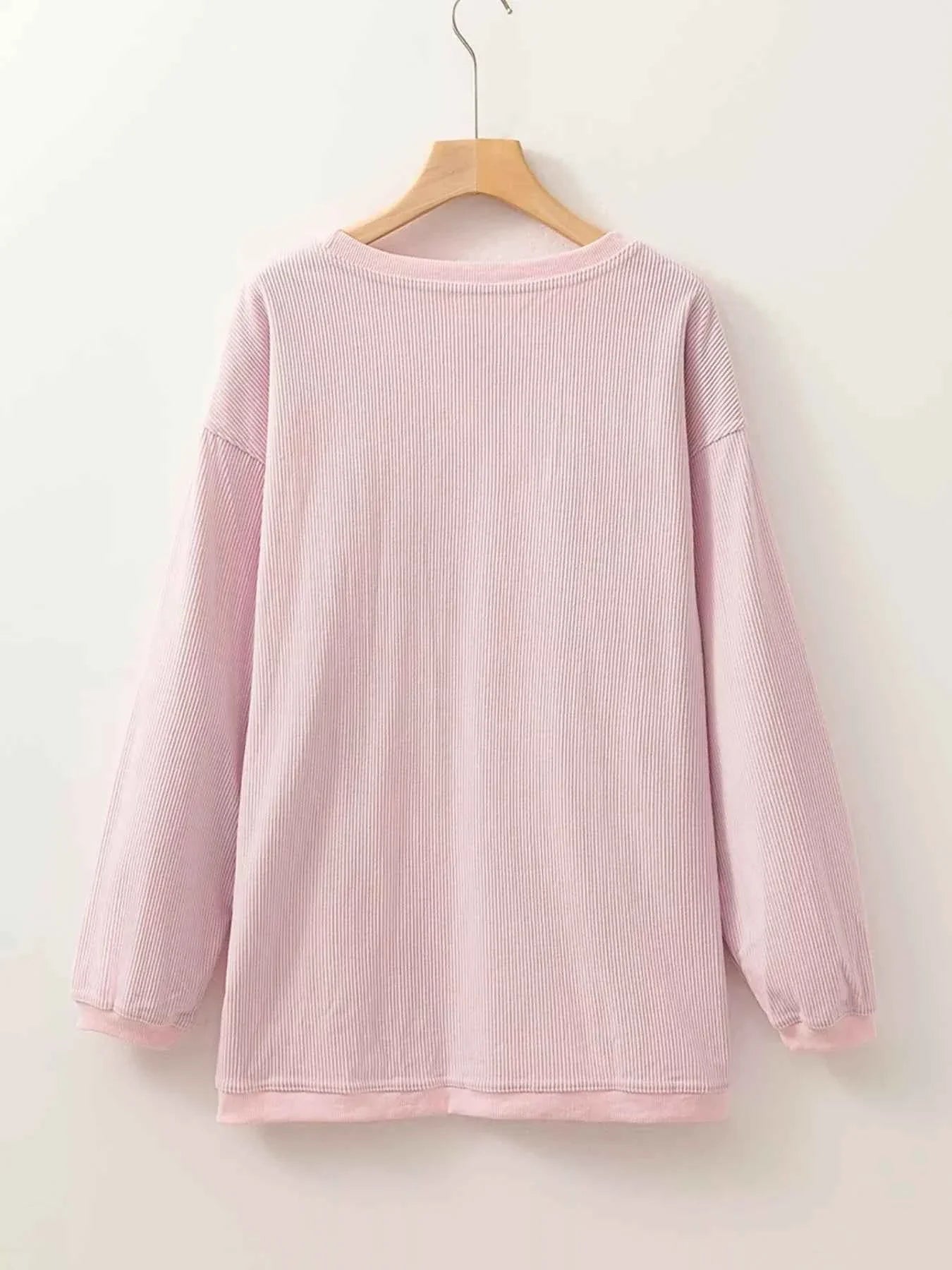 Ribbed Corduroy Oversized Sweatshirt