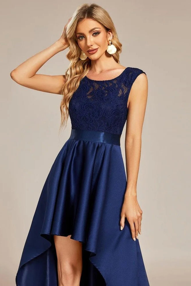 Blush Ruffled Hem Prom Dress