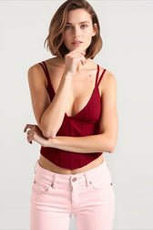 Plunge Waist Cinch Cami Top