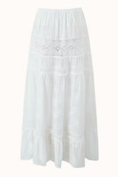 Two Piece Lace Tube Top Boho Skirt Set