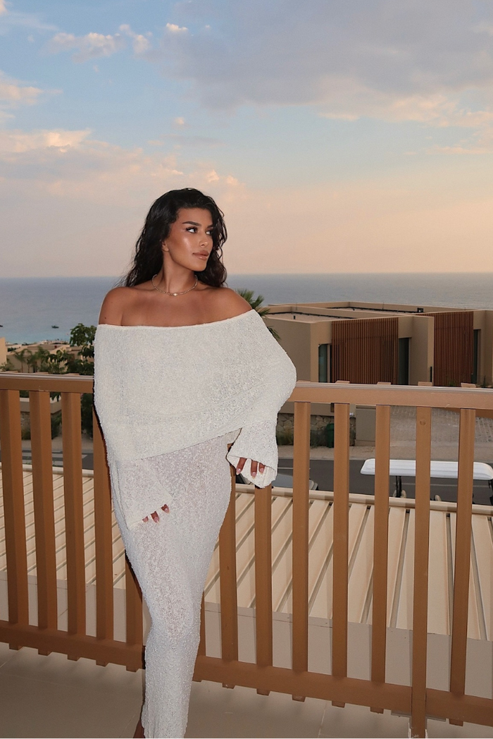 ALLURE BOUCLE MAXI DRESS