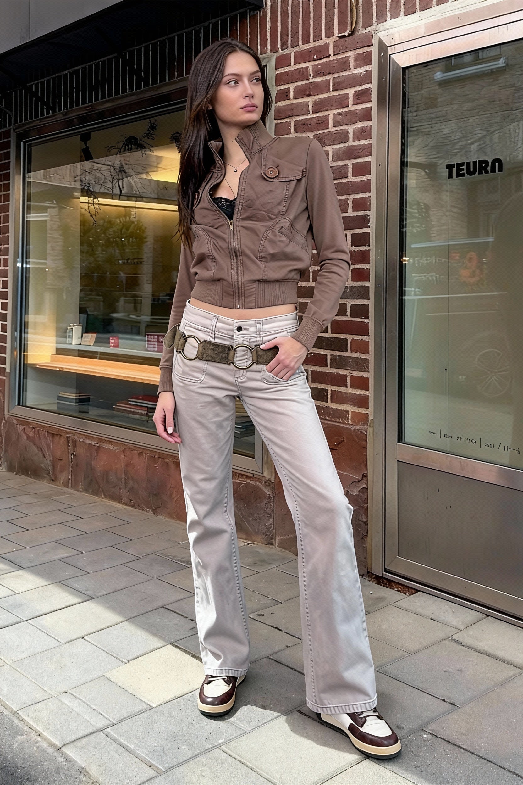Vintage Brown Bomber Jacket