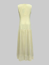 Boat Neck Sleeveless Pleated Maxi Dress 11
