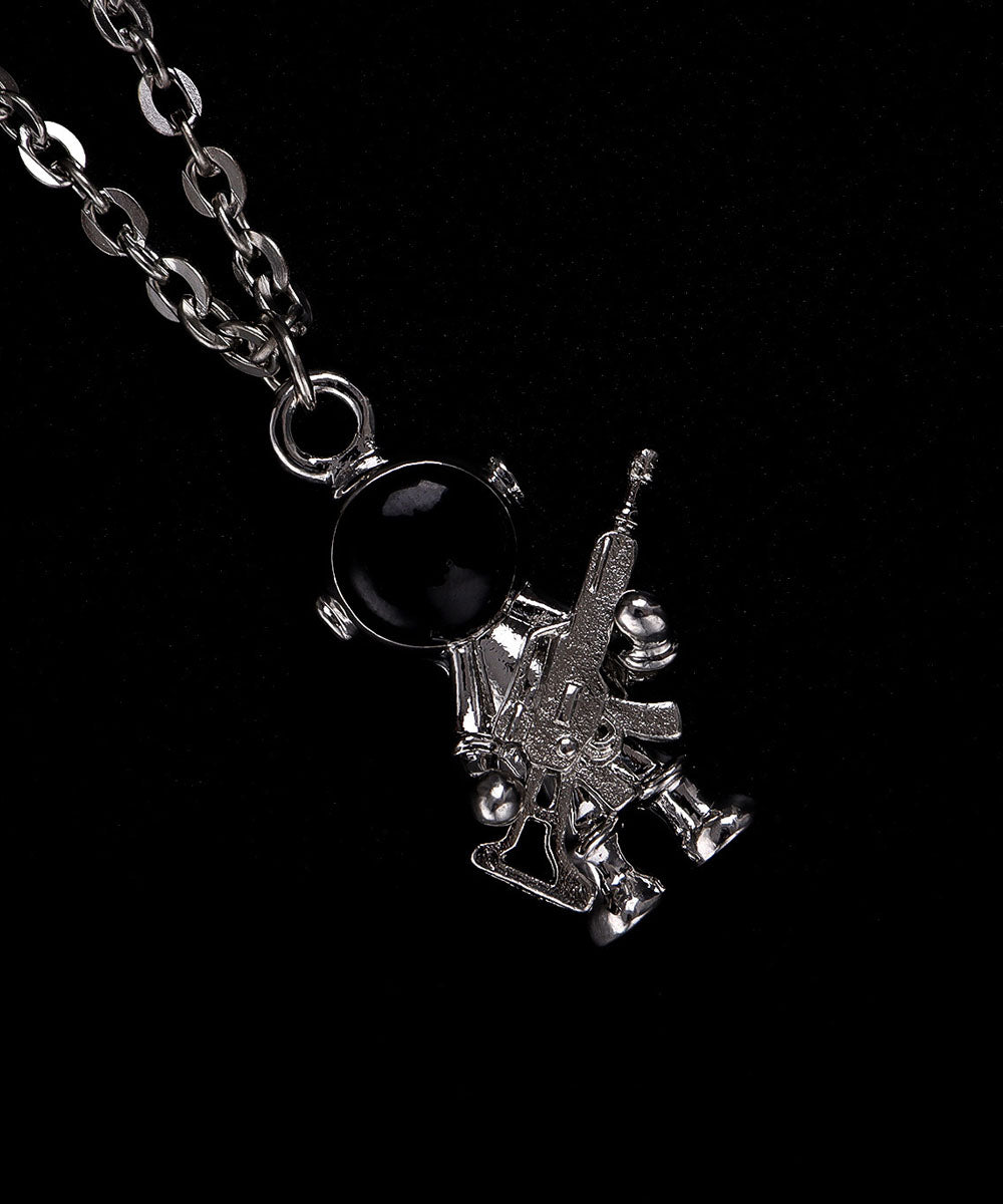 Daisy Astronaut Skateboard Pendant Necklace