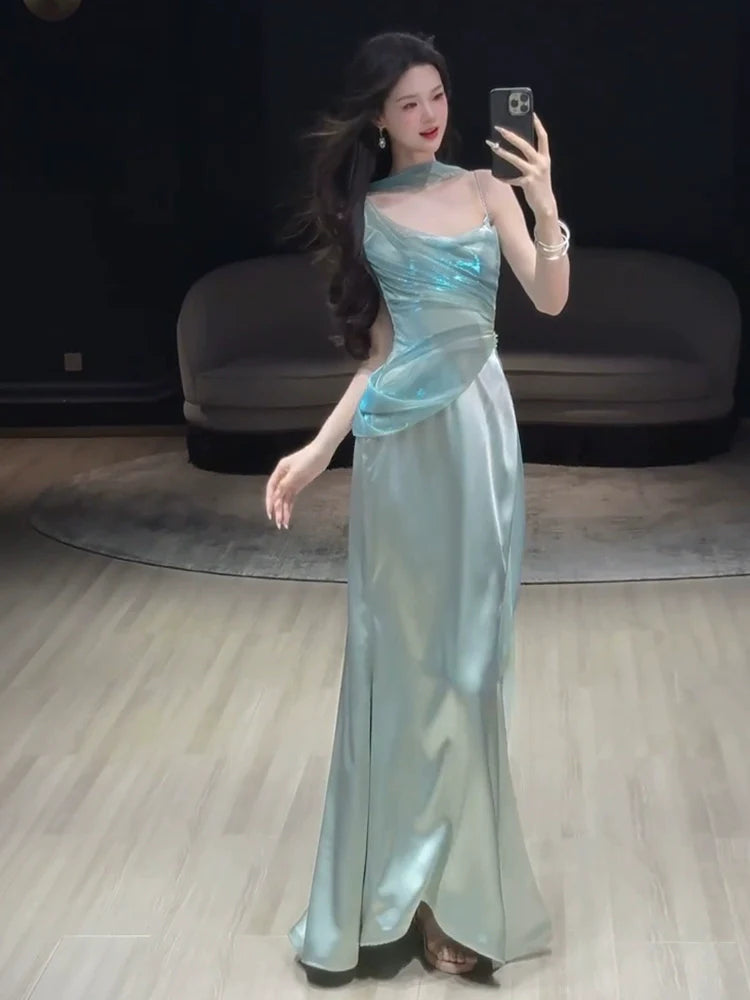 Mermaid Long Prom Dress Sexy Evening Dresses   fg7662