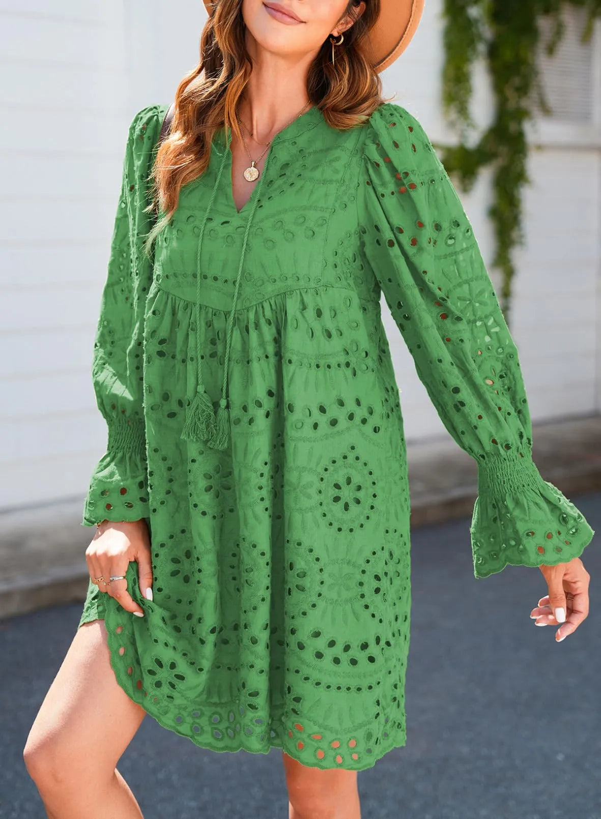 Kirelle - Breathable V-Neck Skirt Dress