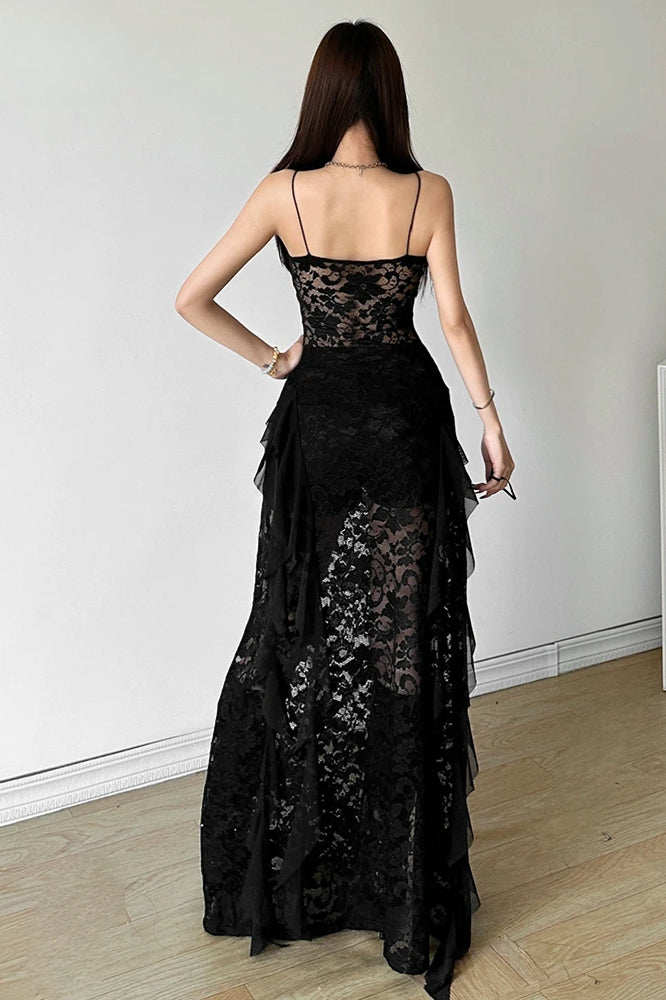 Nibber Sexy Lace Maxi Dress 5