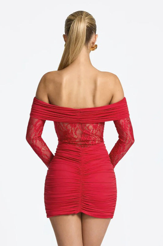Lace Bodycon Mini Dress