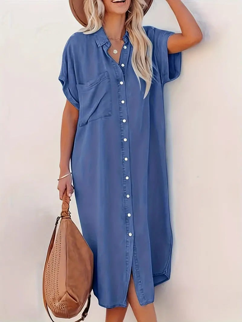 Miriam Aesthetic Dress with Fixed Pockets Premium Wardrobe Essential