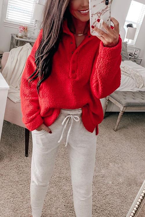 Brushed Drawstring Pockets Pants