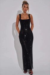 Satin Sequin Dress