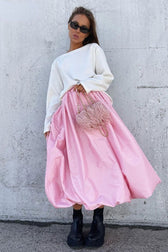 Elegant Puff Hem Cocktail Skirt