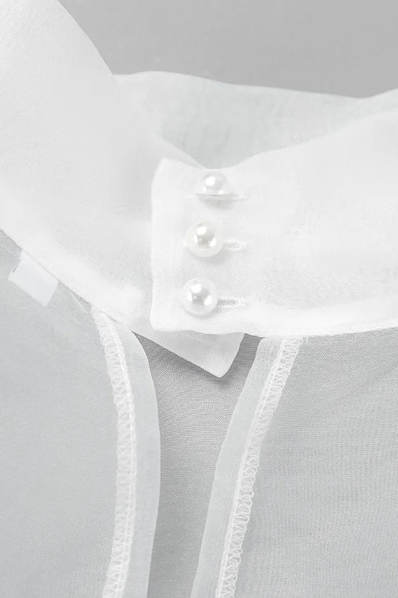 Mesh See-Through Long Sleeve Shirt