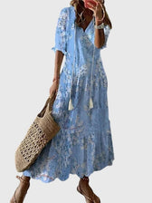 V-Neck Tiered Maxi Dress Summer 5