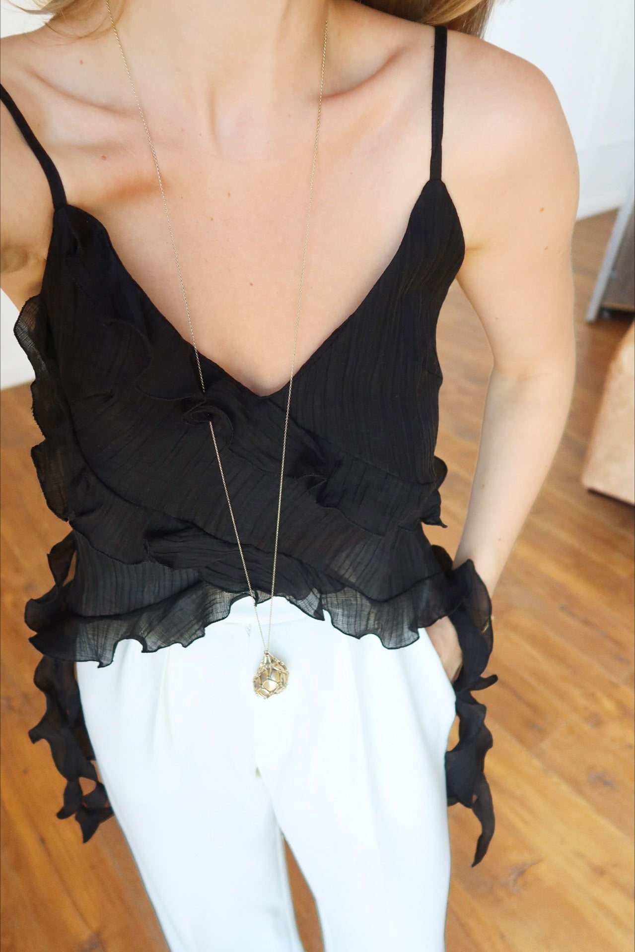 Lace V-Neck Cami Top