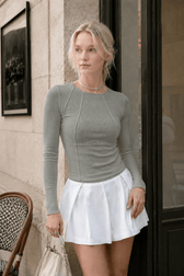 Basic Piping Graceful Long Sleeve Top