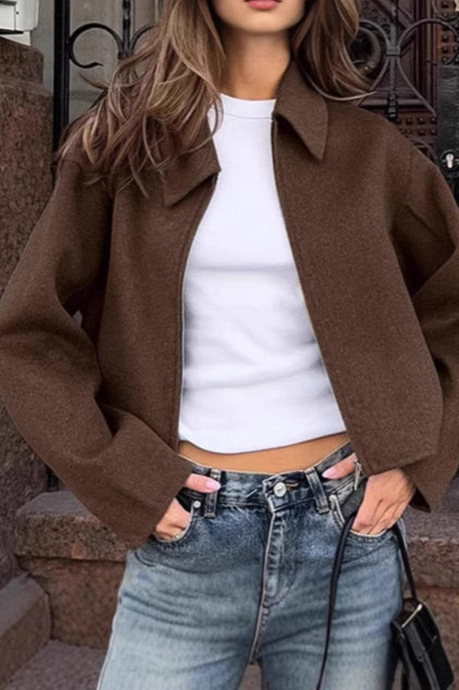 Casual Lapel Zip Jacket