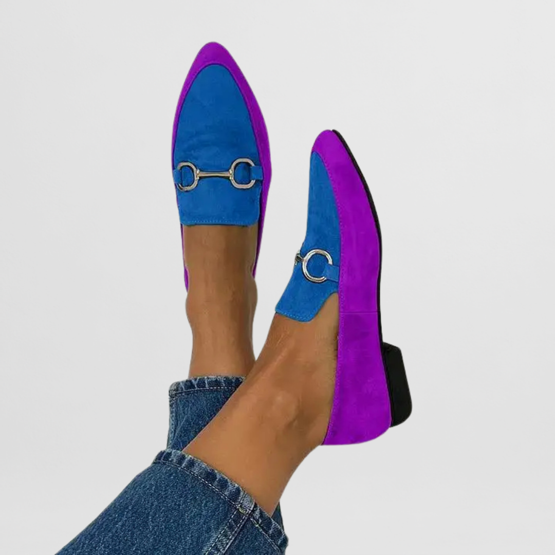 Pointed Toe Horsebit Suede Loafers