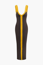 Ribbed Knit Scoop Neck Sleeveless Bodycon Maxi Dress 15