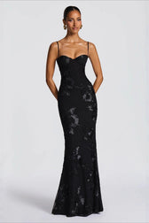 Backless Floral Maxi Dress