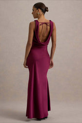 Satin Mermaid Low-Back Party Dress 7
