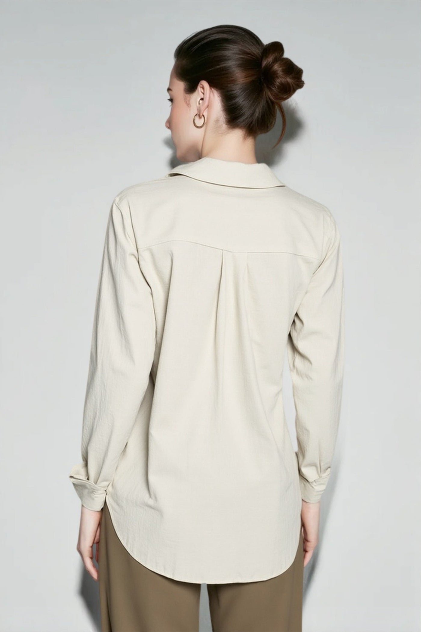 Pure Linen Textured Blouse