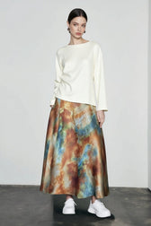 Tie Dye Gradient Elegant Vacation Skirt